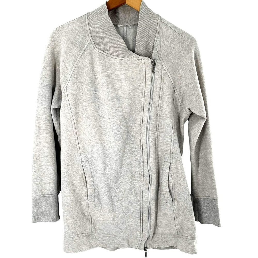 Lululemon Light Heather Gray Back It To Wrap It Fleece Jacket Size 8